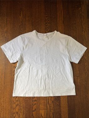 Athleta Organic Cotton Crop Tee, NWOT, Medium Tall, White